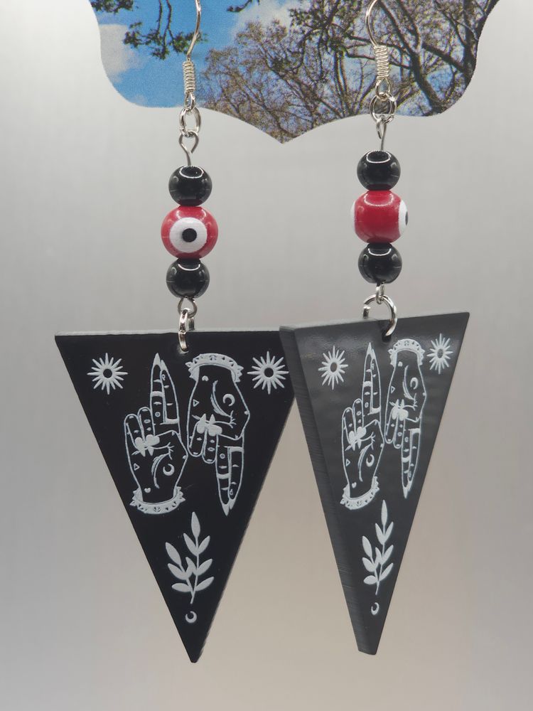Evil eye earrings