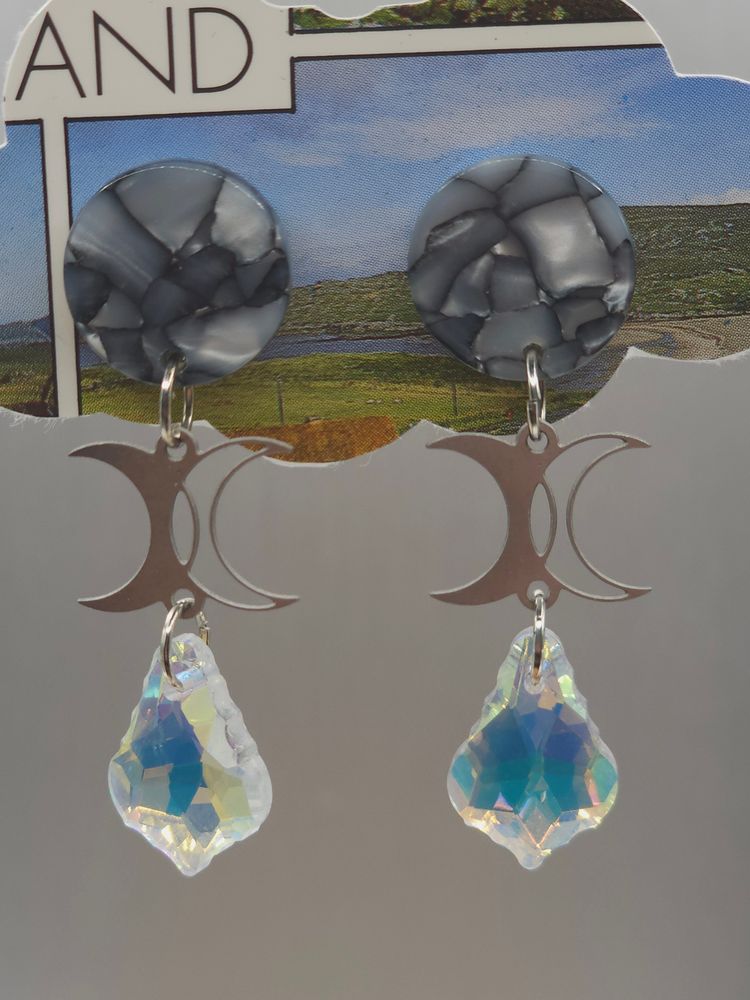 Double moon earrings